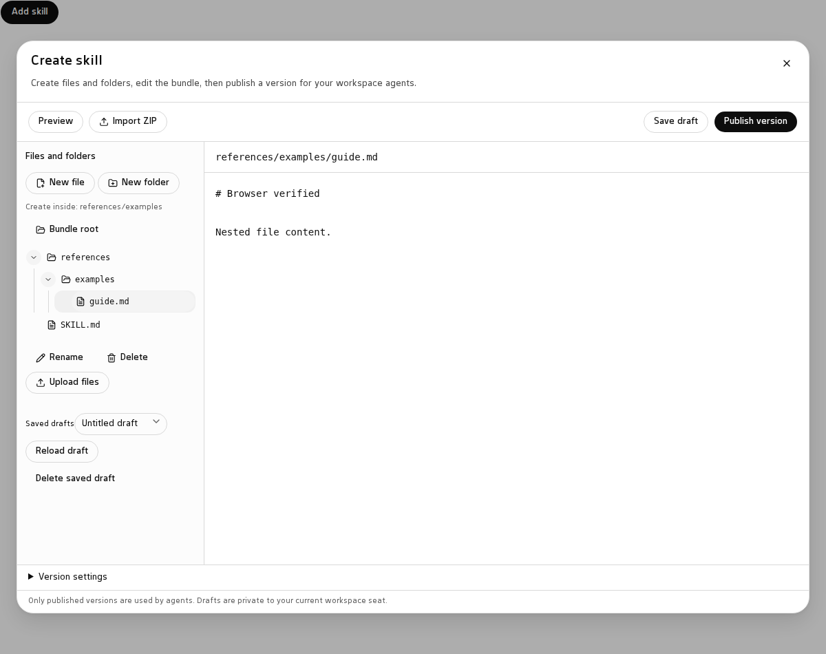 The file-tree skill editor