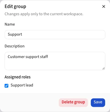 The group editor
